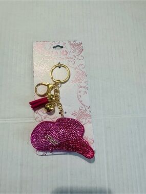 ELLA JOY Pink cowboy hat bag charm Keychain BNWT